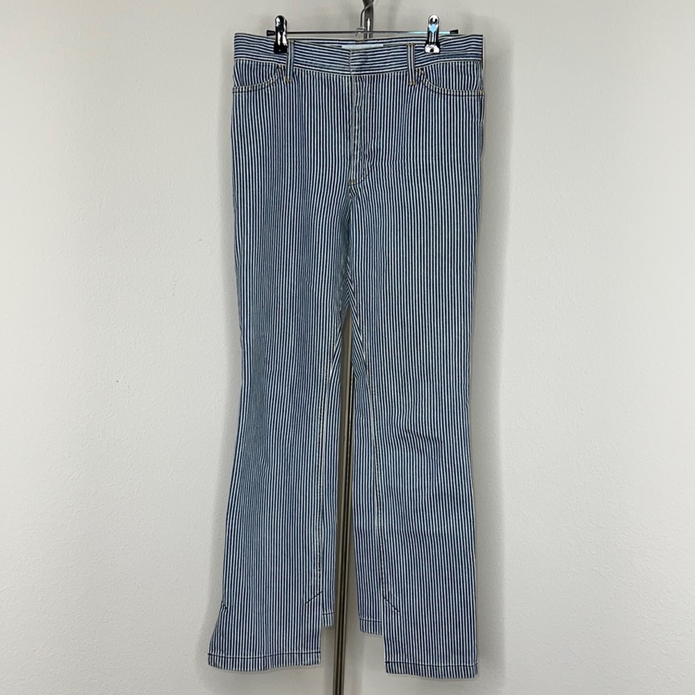 Toga Pulla Split Hem Railroad Stripe Jeans